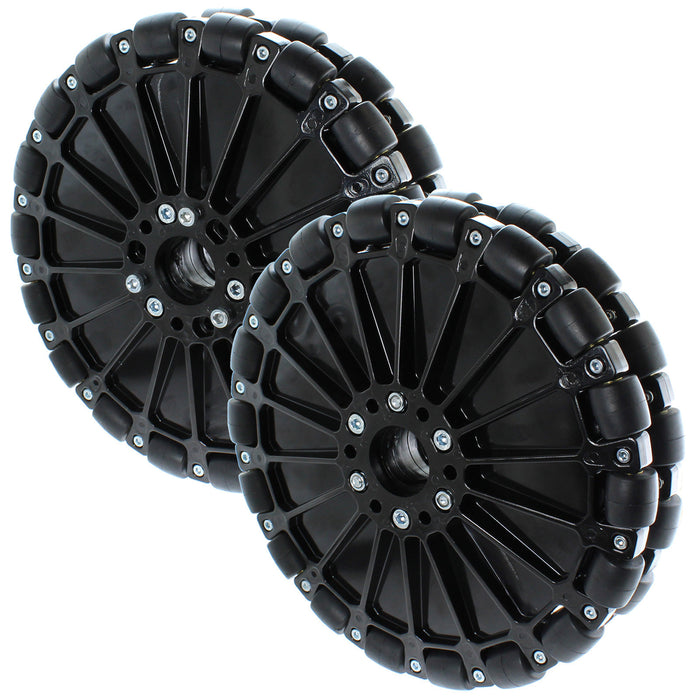 8 in. Dualie Plastic Omni Wheel - am-0463a - Bearings Installed=None - migrated