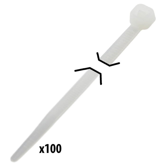 Cable Ties 4 in. Natural Nylon bag of 100 - am-1188 - migrated