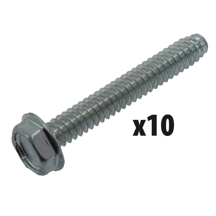 10-24 x 1.25 in. Thread Forming Screw, Hex Washer Head, Qty 10 - am-1278 - migrated