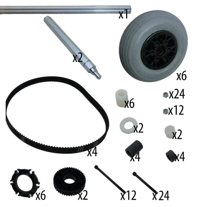 AM14U3 Upgrade Kit 6WD with 8 in. Pneumatic Wheels - am-14U3-PN8 - migrated