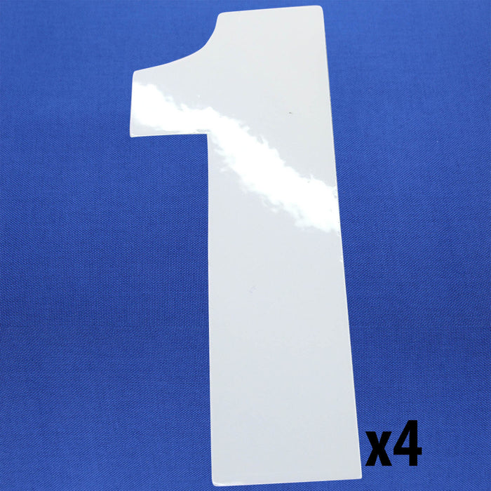Vinyl Adhesive Numbers White 4 in. tall Qty. 4 - am-2681 - Number=One - migrated