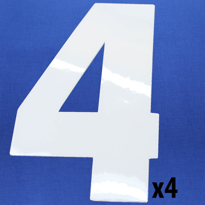 Vinyl Adhesive Numbers White 4 in. tall Qty. 4 - am-2684 - Number=Four - migrated