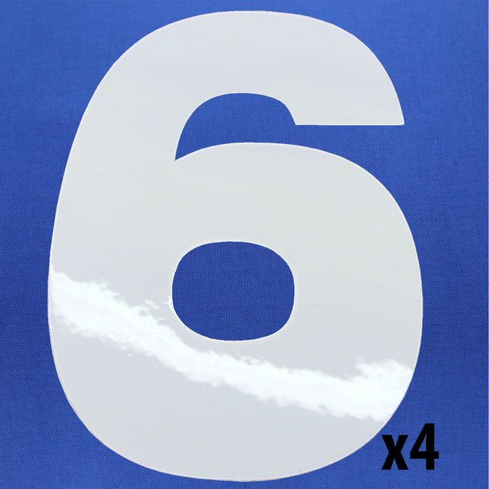 Vinyl Adhesive Numbers White 4 in. tall Qty. 4 - am-2686 - Number=Six Or Nine - migrated