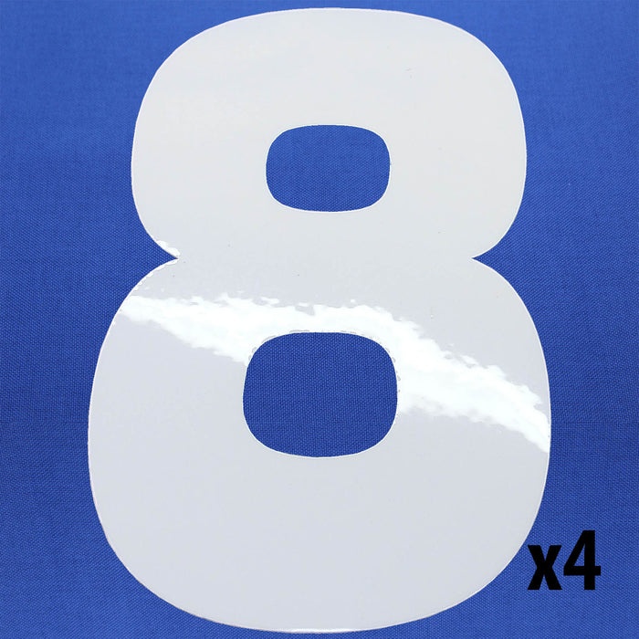 Vinyl Adhesive Numbers White 4 in. tall Qty. 4 - am-2688 - Number=Eight - migrated