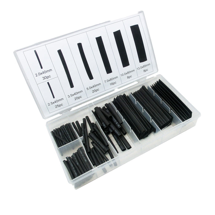 Assorted Heat Shrink Tubing Black 127 Pieces - am-2773 - migrated