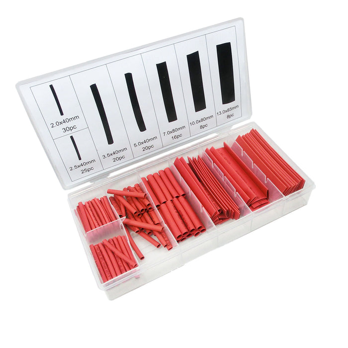 Assorted Heat Shrink Tubing Kit Red 127 Pieces - am-2861 - migrated
