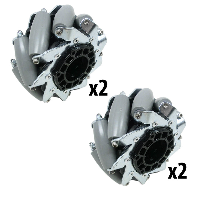 4 in. HD Mecanum Wheels - am-3067 - Mecanum Wheel=Full Set, Bore=Bearing Bore - migrated