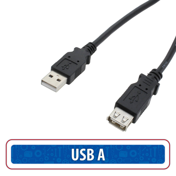 USB A Male to USB A Female Extension Cable - am-3169_2 - Image-2 - migrated