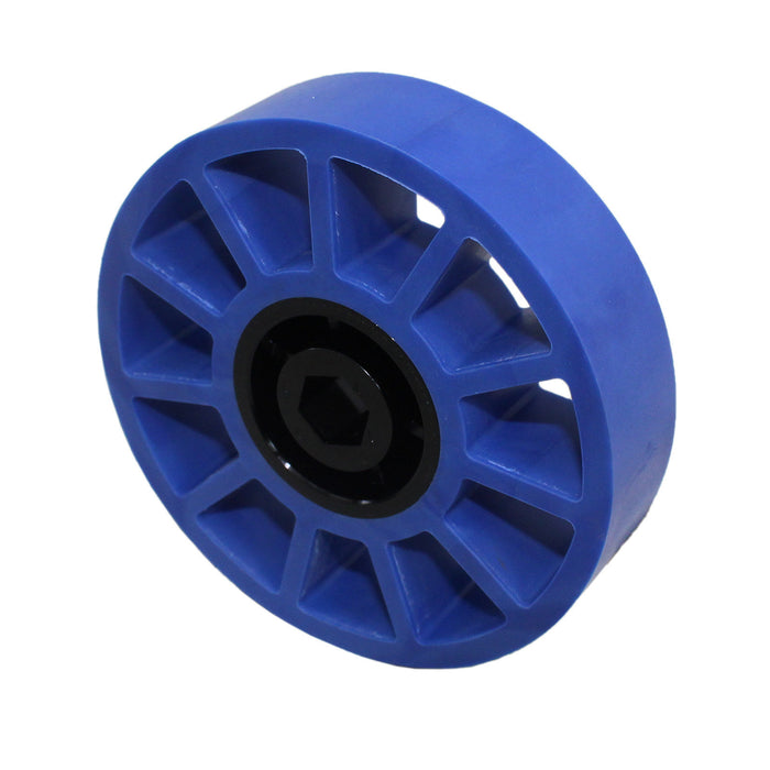 Compliant Wheels - am-3480_blue - Diameter=4 inch, Durometer=50A, Bore=1/2 in Hex - migrated