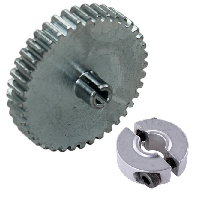 32 DP 0.125 in. Round Bore Steel Pinion Gear for NeveRest - am-3683 - Tooth Count=40, Includes Collar Clamp=Yes - migrated