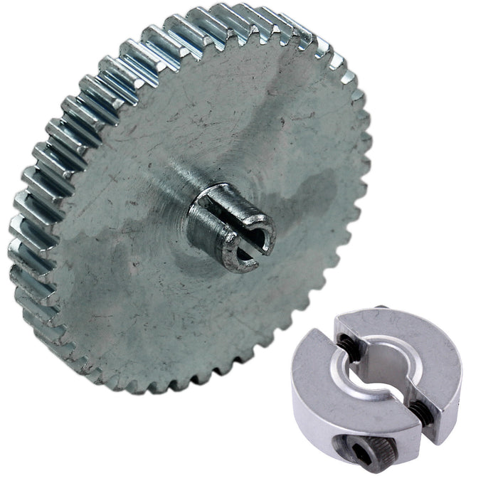 32 DP 0.125 in. Round Bore Steel Pinion Gear for NeveRest - am-3684 - Tooth Count=45, Includes Collar Clamp=Yes - migrated