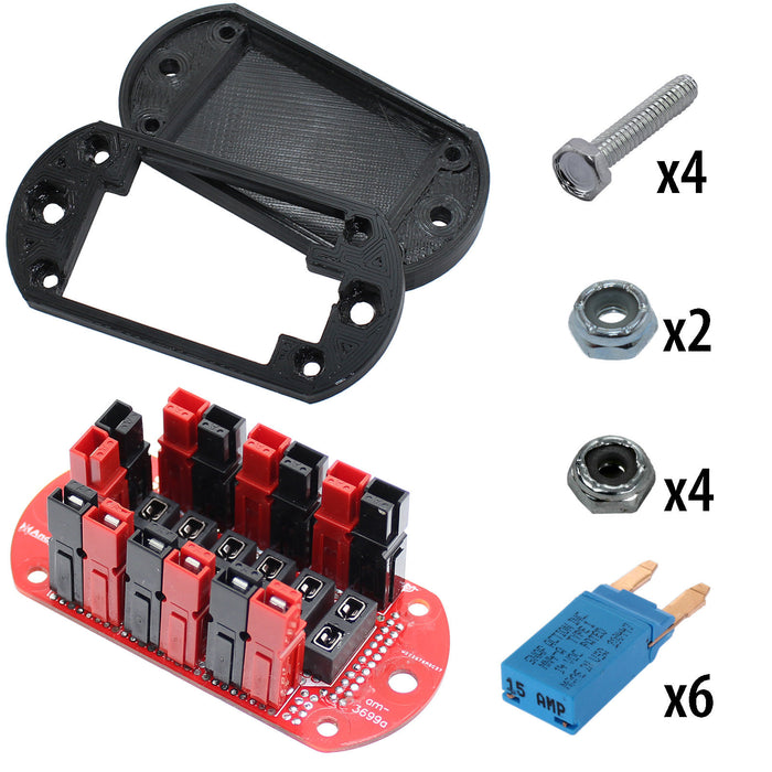 Powerpole Fused Distribution Board - am-3699a_15B - Additional Items=15A Auto Reset MINI Circuit Breakers - migrated