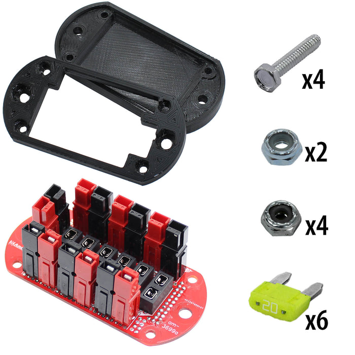 Powerpole Fused Distribution Board - am-3699a_20F - Additional Items=20A MINI Fuses - migrated