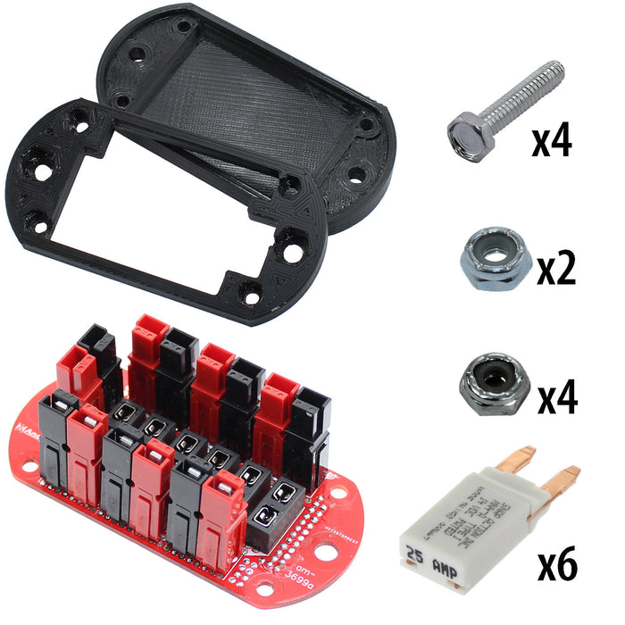 Powerpole Fused Distribution Board - am-3699a_25B - Additional Items=25A Auto Reset MINI Circuit Breakers - migrated