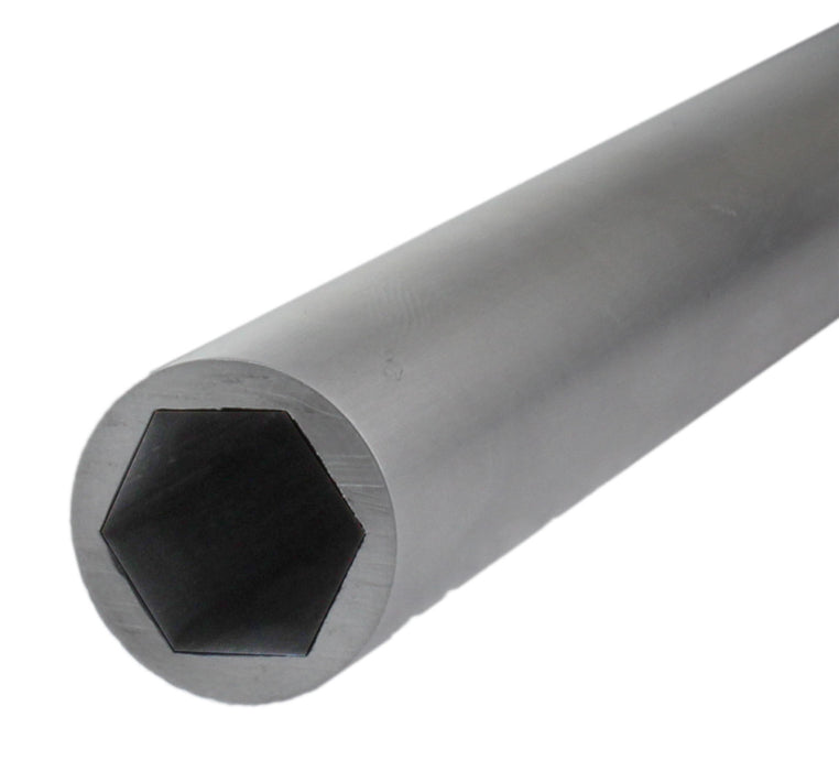 0.5 in. Aluminum Hex Spacer Stock - am-3896-6 - Length=72 inch, Color=Silver - migrated