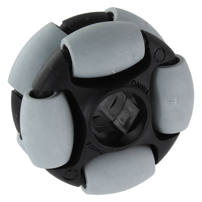 2 in. Dualie Omni Wheel - am-3902_gray - Bore=14 mm Hex, Durometer=80A - migrated