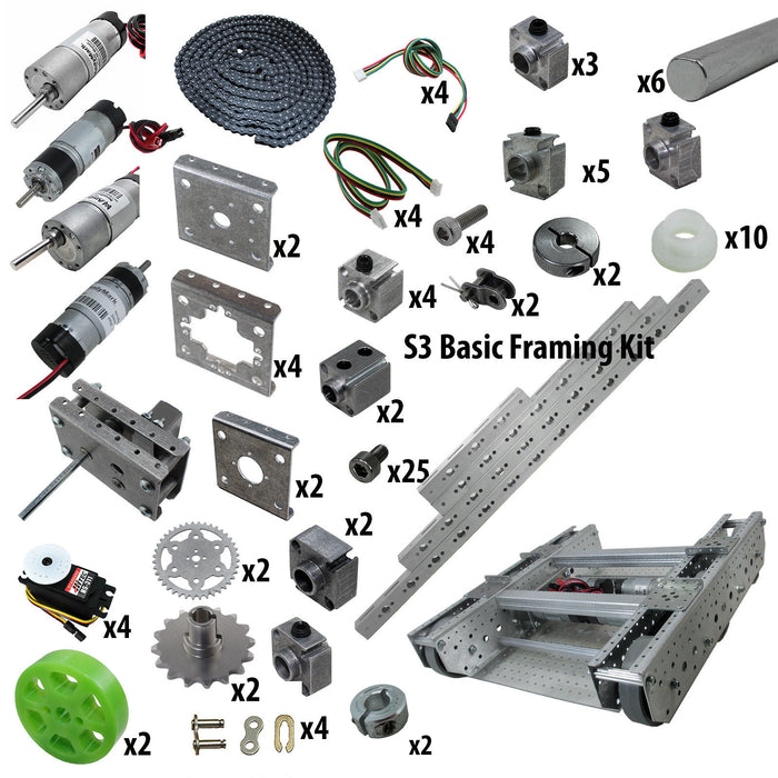 FTC Starter Kit - am-3924_6WD_S3B - S3_Kit=Basic Kit, FTC Chassis=TileRunner 6WD (BT6S84E) - migrated