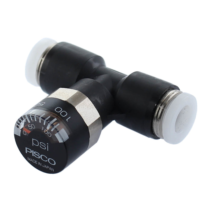 Inline Pressure Gauge with 1/4 in. Press-in Tube Fittings - am-4223 - migrated