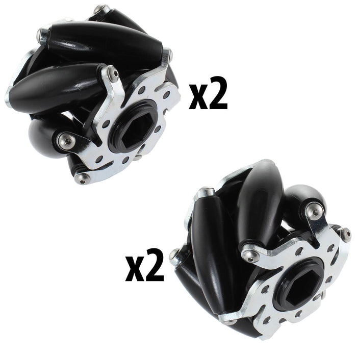 2.25 in. HD Mecanum Vectored Intake Wheel - am-4418 - Mecanum Wheel=Full Set - migrated