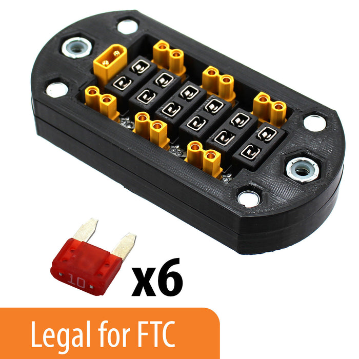 XT30 Fused Power Distribution Board - am-4539_10F - Option=With 10A MINI Fuses - migrated