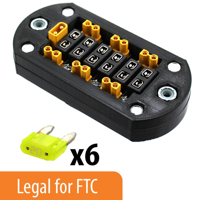 XT30 Fused Power Distribution Board - am-4539_20F - Option=With 20A MINI Fuses - migrated