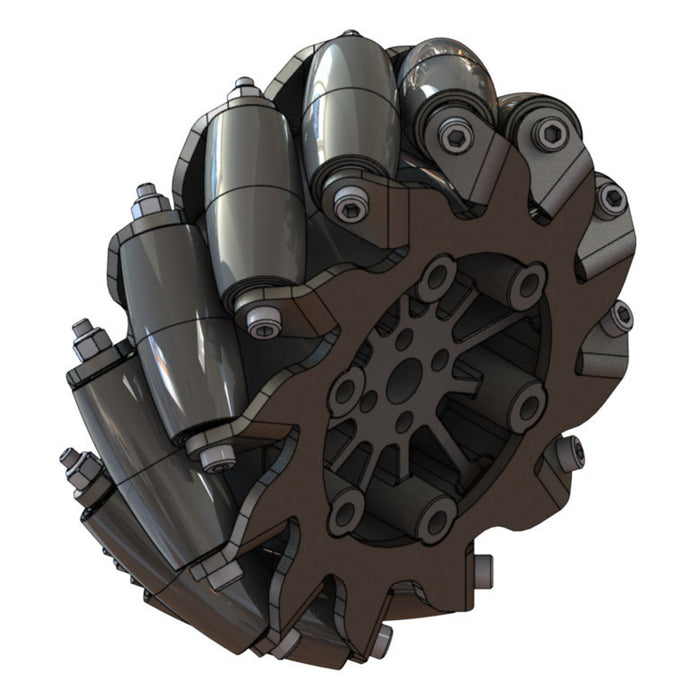 4 in. BB Mecanum Wheels - am-4734L - Bore=Nub Bore, Mecanum Wheel=Left - migrated