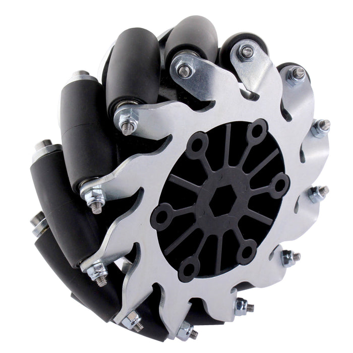 4 in. BB Mecanum Wheels - am-4735L - Bore=0.375 in. Hex Bore, Mecanum Wheel=Left - migrated