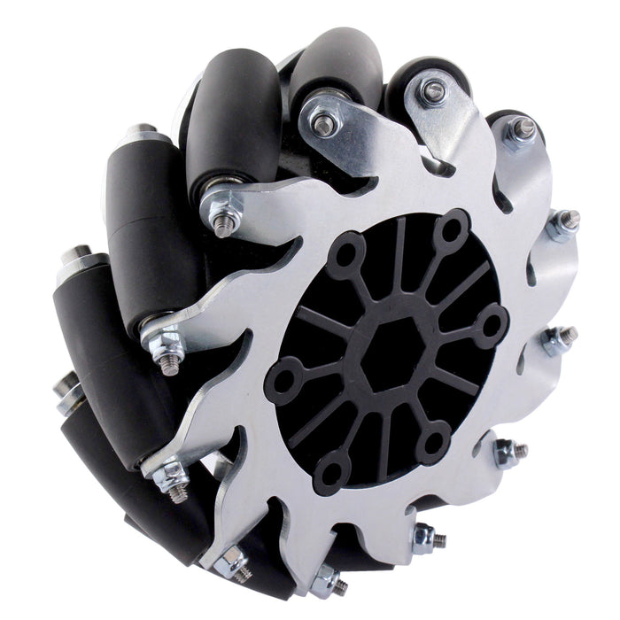 4 in. BB Mecanum Wheels - am-4736L - Bore=0.5 in. Hex Bore, Mecanum Wheel=Left - migrated