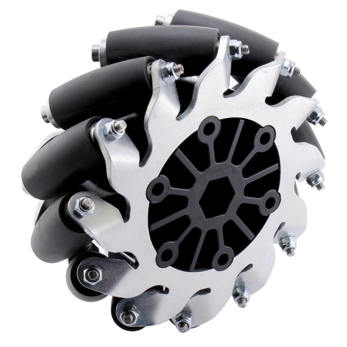 4 in. BB Mecanum Wheels - am-4736R - Bore=0.5 in. Hex Bore, Mecanum Wheel=Right - migrated