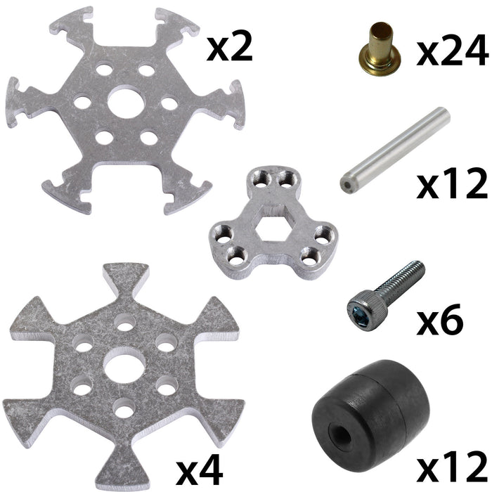 3 in. Dualie Aluminum Omni Wheel With 3/8 Hex Bore - am-4979_2 - Image-2 - migrated