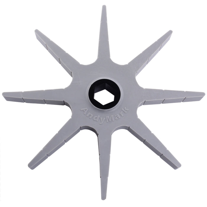 Compliant Stars - am-5123_gray - Bore=1/2 in Hex, Durometer=80A - migrated
