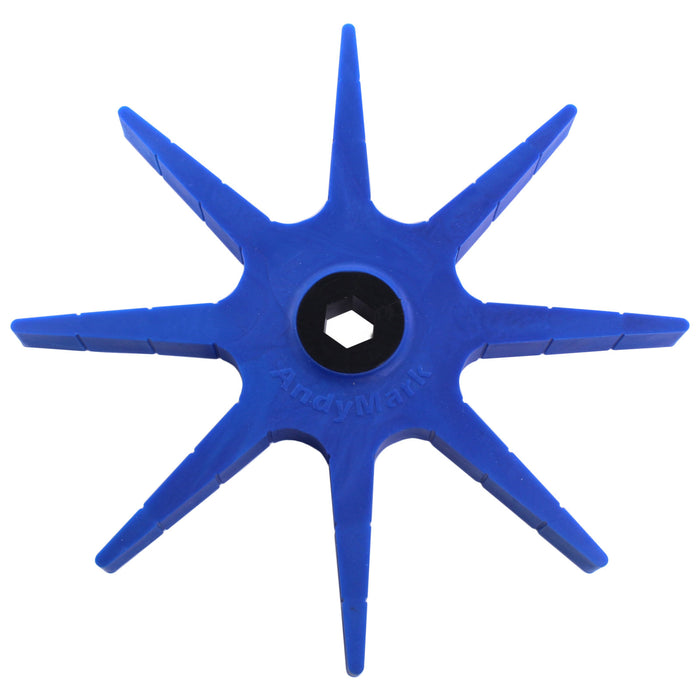 Compliant Stars - am-5124_blue - Bore=3/8 in Hex, Durometer=50A - migrated