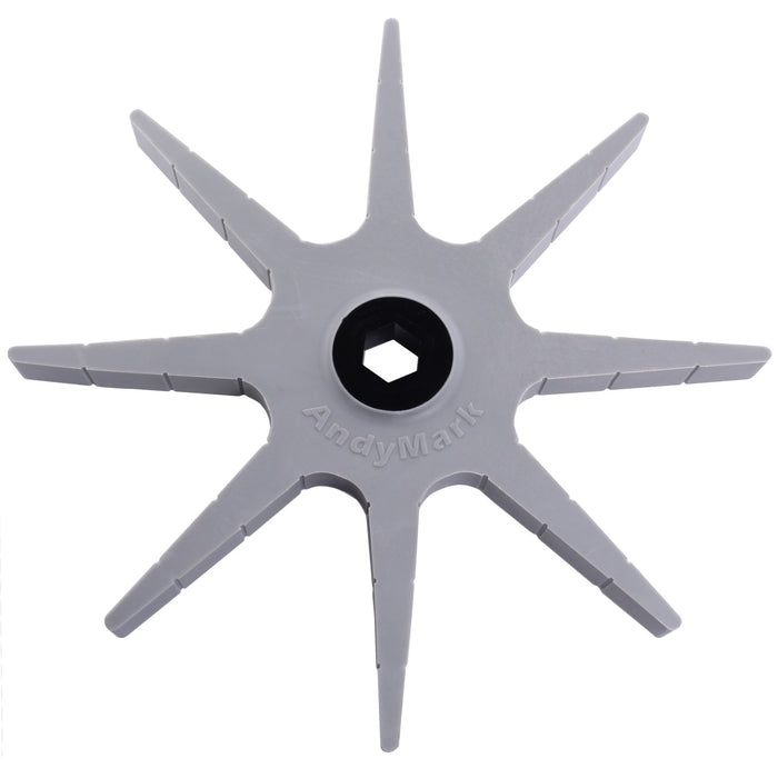 Compliant Stars - am-5124_gray - Bore=3/8 in Hex, Durometer=80A - migrated