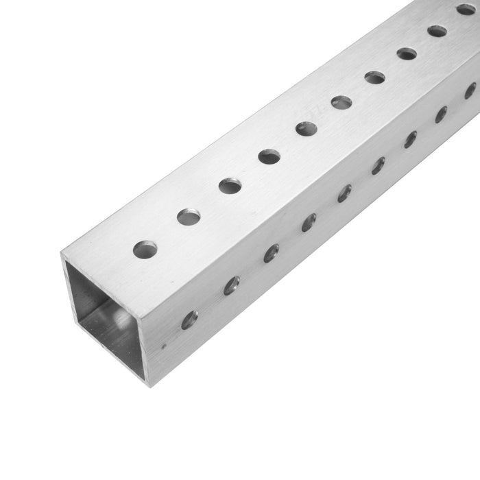 Pre-Drilled Box Tube Extrusion - am-5177 - Profile=1 in. x 1 in., Thickness=1/16 in. - migrated