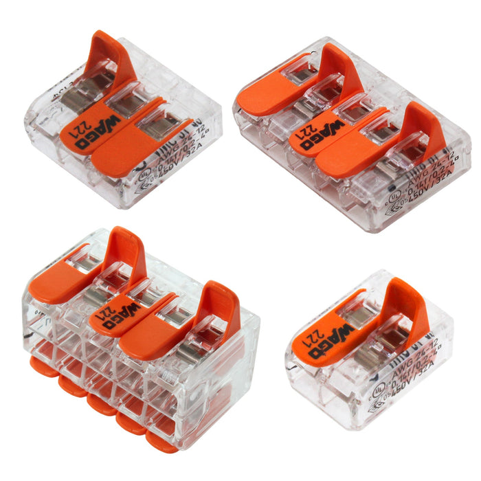 WAGO 221 Series LEVER-NUTS Compact Splice Connectors