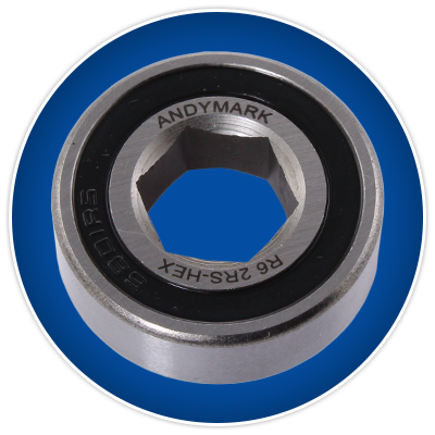 1/4 in. ID 5/8 in. OD Shielded Flanged Bearing (FR4ZZ) — AndyMark 1/4 in. ID 5/8 in. OD Shielded Flanged Bearing (FR4ZZ) — AndyMark