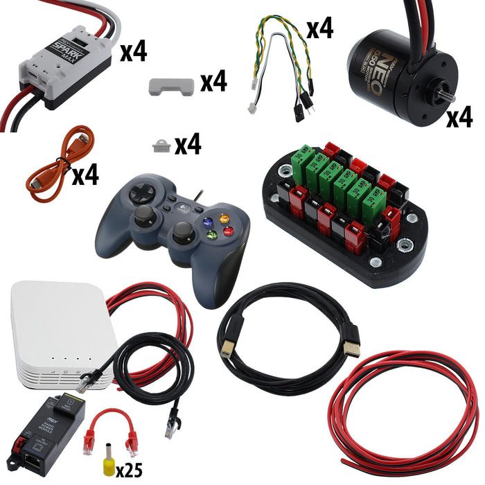 Electronic Bundles Builder - BCFX453 - 1) Processor=roboRIO READY (BYOr), 2) Speed Controller=Spark MAX, 3) # of Motors=4, 4) Motor Type=NEO 550, 5) Power Distribution=PP45 Power Board - migrated