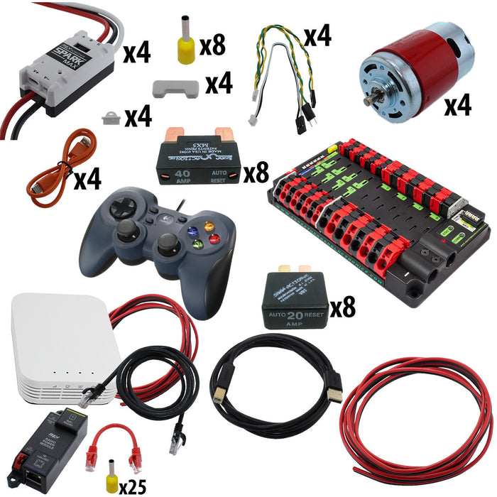 Electronic Bundles Builder - BCFX4RP - 1) Processor=roboRIO READY (BYOr), 2) Speed Controller=Spark MAX, 3) # of Motors=4, 4) Motor Type=RedLine, 5) Power Distribution=Power Distribution Panel - migrated