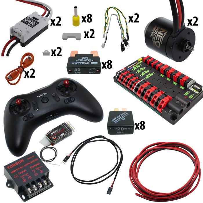 Electronic Bundles Builder - BCLX25P - 1) Processor=RadioLink, 2) Speed Controller=Spark MAX, 3) # of Motors=2, 4) Motor Type=NEO 550, 5) Power Distribution=Power Distribution Panel - migrated