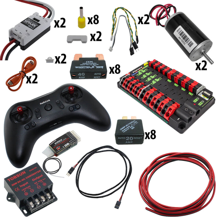 Electronic Bundles Builder - BCLX2CP - 1) Processor=RadioLink, 2) Speed Controller=Spark MAX, 3) # of Motors=2, 4) Motor Type=CIM, 5) Power Distribution=Power Distribution Panel - migrated