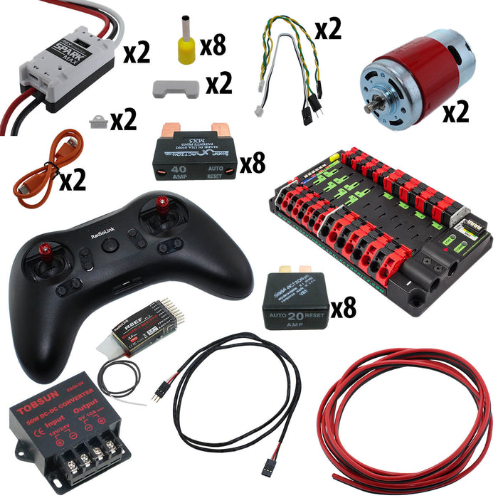 Electronic Bundles Builder - BCLX2RP - 1) Processor=RadioLink, 2) Speed Controller=Spark MAX, 3) # of Motors=2, 4) Motor Type=RedLine, 5) Power Distribution=Power Distribution Panel - migrated
