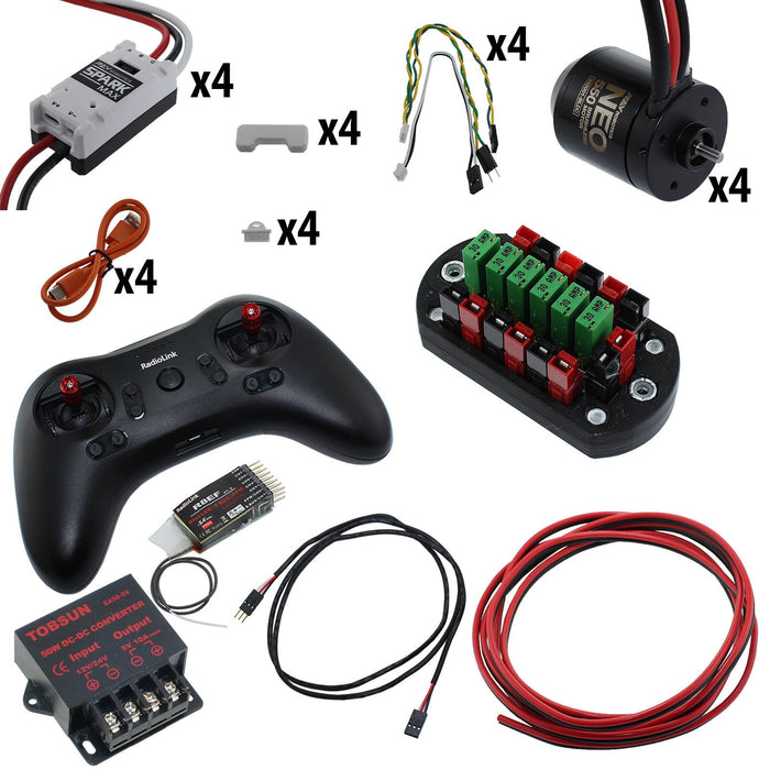 Electronic Bundles Builder - BCLX453 - 1) Processor=RadioLink, 2) Speed Controller=Spark MAX, 3) # of Motors=4, 4) Motor Type=NEO 550, 5) Power Distribution=PP45 Power Board - migrated