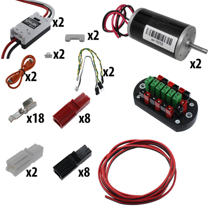 Electronic Bundles Builder - BCNX2C3 - 1) Processor=NONE, 2) Speed Controller=Spark MAX, 3) # of Motors=2, 4) Motor Type=CIM, 5) Power Distribution=PP45 Power Board - migrated