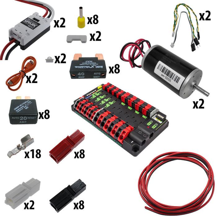 Electronic Bundles Builder - BCNX2CP - 1) Processor=NONE, 2) Speed Controller=Spark MAX, 3) # of Motors=2, 4) Motor Type=CIM, 5) Power Distribution=Power Distribution Panel - migrated