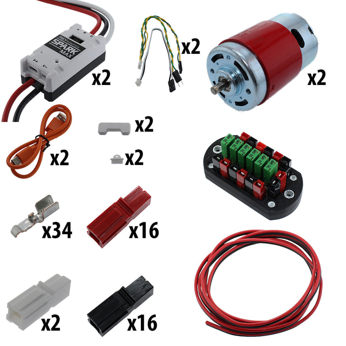 Electronic Bundles Builder - BCNX2R3 - 1) Processor=NONE, 2) Speed Controller=Spark MAX, 3) # of Motors=2, 4) Motor Type=RedLine, 5) Power Distribution=PP45 Power Board - migrated