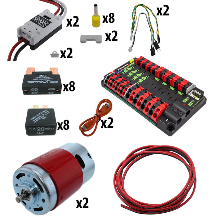Electronic Bundles Builder - BCNX2RP - 1) Processor=NONE, 2) Speed Controller=Spark MAX, 3) # of Motors=2, 4) Motor Type=RedLine, 5) Power Distribution=Power Distribution Panel - migrated