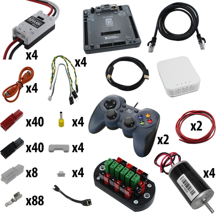 Electronic Bundles Builder - BCRX4C3 - 1) Processor=roboRIO, 2) Speed Controller=Spark MAX, 3) # of Motors=4, 4) Motor Type=CIM, 5) Power Distribution=PP45 Power Board - migrated