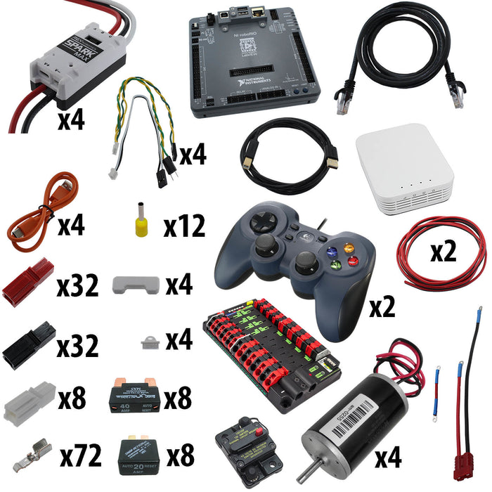 Electronic Bundles Builder - BCRX4CP - 1) Processor=roboRIO, 2) Speed Controller=Spark MAX, 3) # of Motors=4, 4) Motor Type=CIM, 5) Power Distribution=Power Distribution Panel - migrated