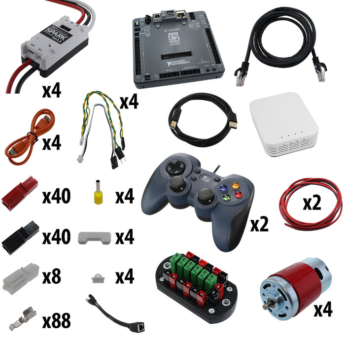 Electronic Bundles Builder - BCRX4R3 - 1) Processor=roboRIO, 2) Speed Controller=Spark MAX, 3) # of Motors=4, 4) Motor Type=RedLine, 5) Power Distribution=PP45 Power Board - migrated