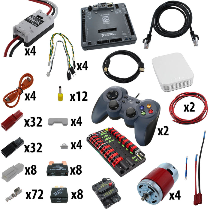 Electronic Bundles Builder - BCRX4RP - 1) Processor=roboRIO, 2) Speed Controller=Spark MAX, 3) # of Motors=4, 4) Motor Type=RedLine, 5) Power Distribution=Power Distribution Panel - migrated
